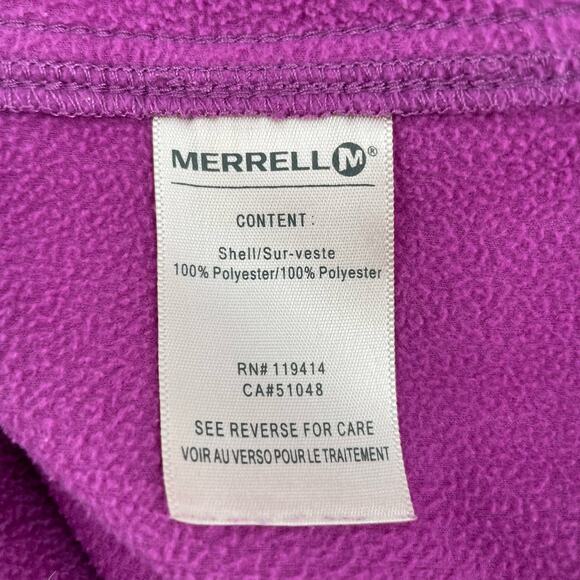 Merrell Fleece Jacket Purple Pink Full Zip Hiking Outdoor Coat Gorpcore Size M - Picture 11 of 12